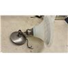 Image 3 : Pair of Vintage-Style Lights with Etched Frosted Glass Bell Shades