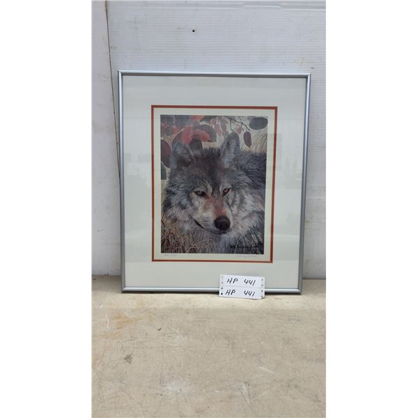 J. Filipchuk 1989 Signed Limited Edition Wolf Print, 906/950, 20 x 17"