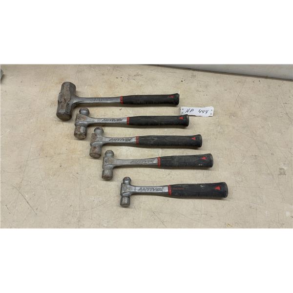 Mac Tools Antivibe Ball Peen Hammer Set with Engineer's Hammer, Five Pieces