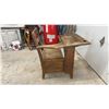 Image 3 : Antique Wooden School Desk with Integrated Chair and Storage Drawer