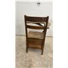 Image 5 : Antique Wooden School Desk with Integrated Chair and Storage Drawer