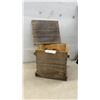 Image 1 : Vintage Wooden Shipping Crate with Molded Pulp Egg Tray Insert and Lid