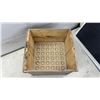 Image 2 : Vintage Wooden Shipping Crate with Molded Pulp Egg Tray Insert and Lid