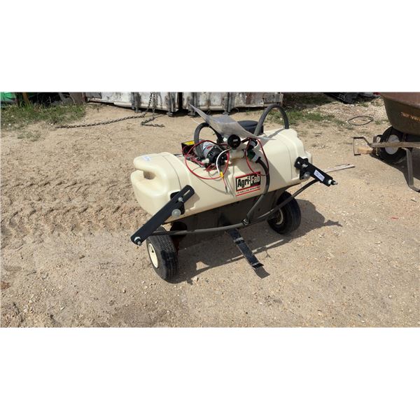 Agri-Fab 15-Gallon Tow-Behind Sprayer with Electric Pump and Folding Boom