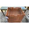 Image 2 : IFCO Orange Reusable Plastic Stacking Crates with Metal Handles, Lot of 16
