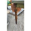 Image 4 : Rustic Farmhouse Table with Turned Legs and Distressed Painted Plank Top 27 x 30 x 75-1/2