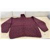 Image 2 : Two Hand-Knitted Sweaters, Burgundy Turtleneck and Grey Cowl-Neck with Cable Knit Design, Sz M-L