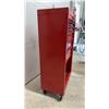 Image 2 : Red Steel Rolling Tool Cabinet with Four Drawers and Bottom Shelf, 40 x 22 x 12"