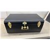 Image 8 : Two Metal Storage Trunks with Gold-Tone Latches and Hardware, Black and White, Never Used