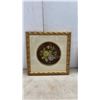 Image 3 : Pair of Framed Needlepoint Floral Artworks, 13 1/2 x 13 1/2"