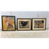 Image 1 : Three Vintage Framed Prints Featuring Children and Babies, 13 x 11"