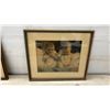Image 6 : Three Vintage Framed Prints Featuring Children and Babies, 13 x 11"