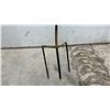 Image 3 : Double Shepherd's Hook Garden Stake with Three-Prong Base, 76" High
