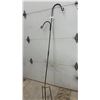 Image 4 : Double Shepherd's Hook Garden Stake with Three-Prong Base, 76" High