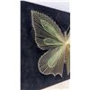 Image 3 : Vintage Handmade String Art Butterfly Wall Hanging on Black Velvet Board, 16 x 20"