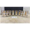 Image 1 : Libbey Golden Foliage Frosted Glass Tumblers with Gold Leaf Design, Set of Eight
