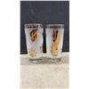 Image 3 : Libbey Golden Foliage Frosted Glass Tumblers with Gold Leaf Design, Set of Eight