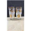 Image 4 : Libbey Golden Foliage Frosted Glass Tumblers with Gold Leaf Design, Set of Eight