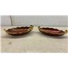 Image 2 : 6 Pieces Antique Carlton Ware Rouge Royale Lustre Bowl, Dishes, and Iridescent Shell Dish