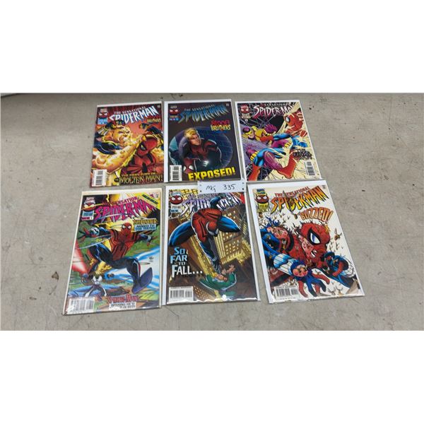 Sensational Spider-Man Comic Books Issues #4-9, 1996 Marvel Comics, Set of Six