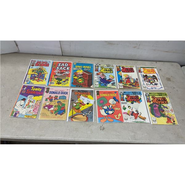 Vintage Comic Book Lot: Dennis the Menace, Donald Duck, Sad Sack, Spooky Spooktown, and More