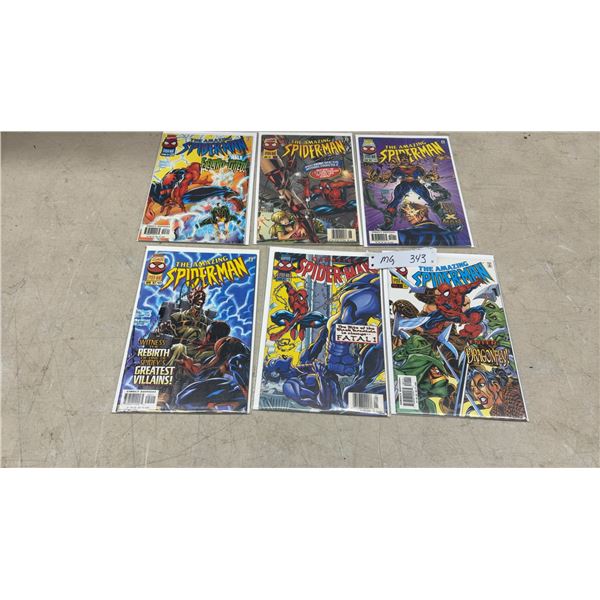 Amazing Spider-Man Comic Books Issues #417, #420, #421, #422, #423, and #419, 1996-1997