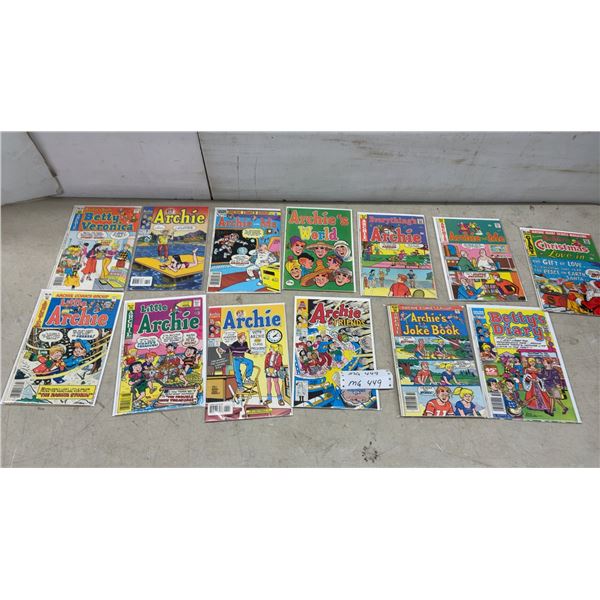 Collection of13 Archie Comics Including Little Archie, Betty and Veronica, and More