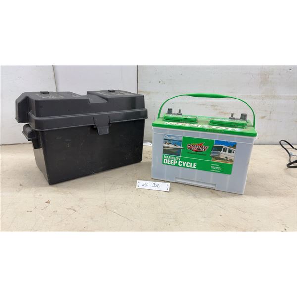 Interstate Batteries SRM-27 Marine/RV Deep Cycle Battery with Battery Box