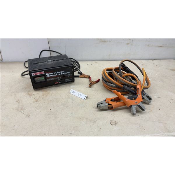 Motomaster Engine Start Battery Charger 70/12/2 Amp 12V and Jumper Cables