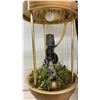 Image 3 : Vintage Hanging Oil Rain Lamp with Cabin Scene and Artificial Greenery