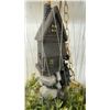 Image 6 : Vintage Hanging Oil Rain Lamp with Cabin Scene and Artificial Greenery
