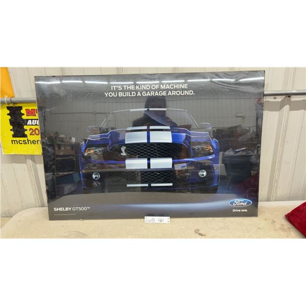 Dealer-Issued 2012 Ford Mustang Shelby GT500 24 x 36" Poster with Fiberglass Frame