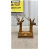 Image 6 : Vintage Indian Wood Carvers Lot: Totem Pole, Pipe, and Deer Sculptures