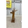 Image 8 : Vintage Indian Wood Carvers Lot: Totem Pole, Pipe, and Deer Sculptures