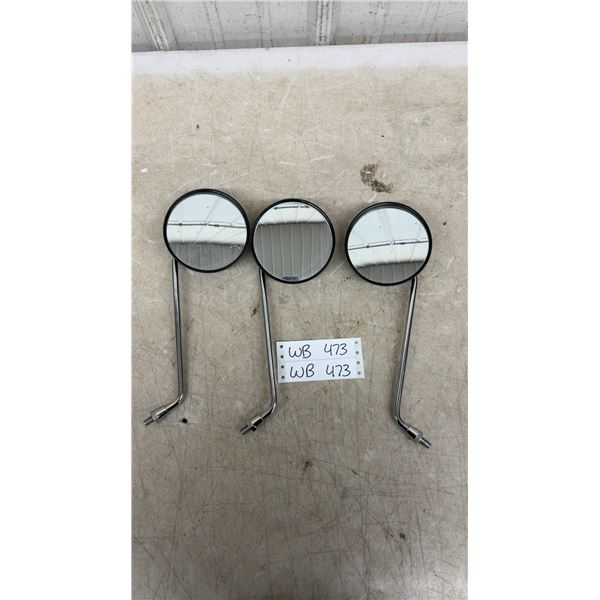 Vintage Suzuki Motorcycle Left and Right Mirrors, Part Number 36500-35010