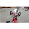 Image 3 : Radio Flyer Classic Red Tricycle with Chrome Handlebars and White Seat