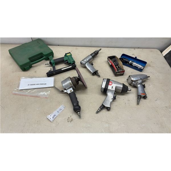Superior 21 Gauge Air Stapler with Case, Air Impact Wrenches, Grinder and More
