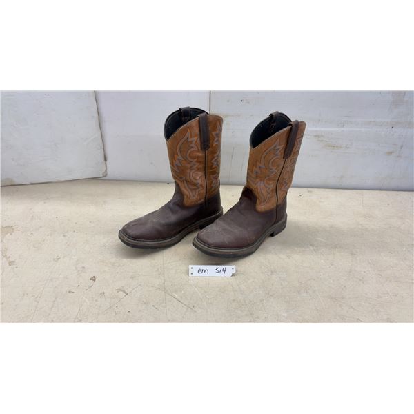 Noble Outfitters Men's Style 65034 Two-Tone Brown Western Work Boots, Size 11
