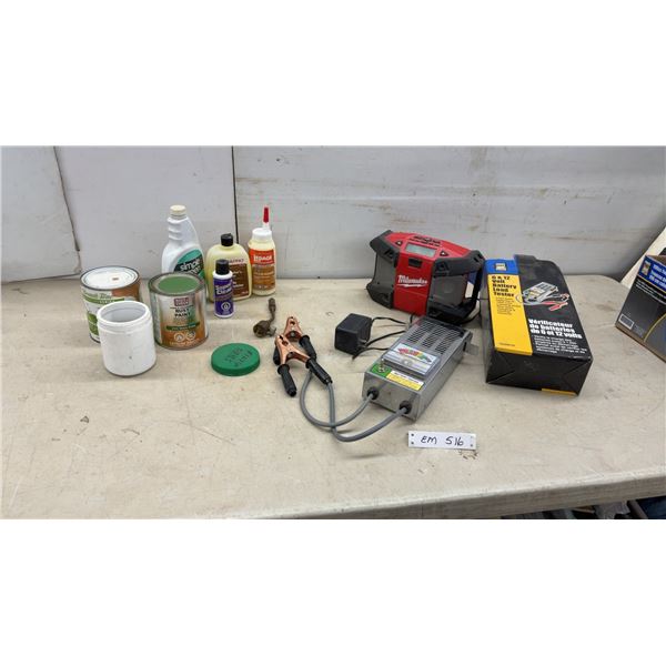Power Fist 6 and 12 Volt Battery Load Tester, Milwaukee Radio, Paints, and More