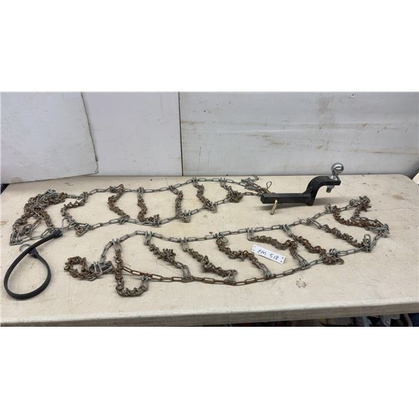 Ladder-Style Tire Chains, Trailer Receiver with 1 7/8" Ball Mount