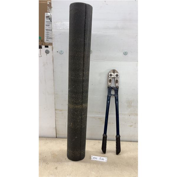 24" Bolt Cutters and Norton DustLess Antistatic 80-Grit Abrasive 37" Roll Sand Paper