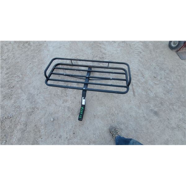 Hitch-Mounted Cargo Carrier Basket, Black Steel