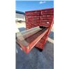 Image 4 : Deni-Rab Red Industrial Mobile Parts Organizer Cabinet with 45 Perforated Metal Drawers 50 x 70 x