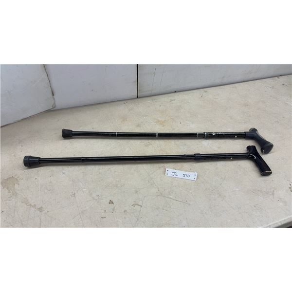 2 Adjustable Canes with Ergonomic Handle