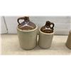 Image 2 : Two-Tone Salt-Glazed Stoneware Finger Jugs and Crock