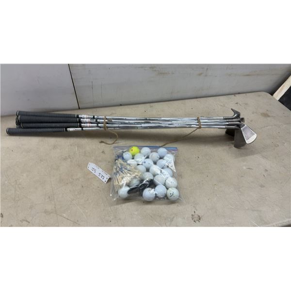 Dunlop Max 357 Stainless Steel Iron Set with Lamkin Grips, Golf Balls, and More