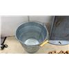 Image 12 : Handmade Wooden "Time Out" Child's Bench, Yardzee Dice Game, Galvanized Bucket, and More