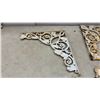 Image 3 : Set of Four Cast Iron Decorative Shelf Brackets with Grapevine and Scroll Design, 19 x 19"
