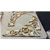 Image 5 : Set of Four Cast Iron Decorative Shelf Brackets with Grapevine and Scroll Design, 19 x 19"
