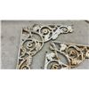 Image 6 : Set of Four Cast Iron Decorative Shelf Brackets with Grapevine and Scroll Design, 19 x 19"